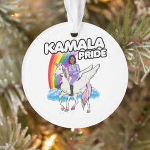 ORNAMENTO KAMALA HARRIS UNICORN PRIDE
