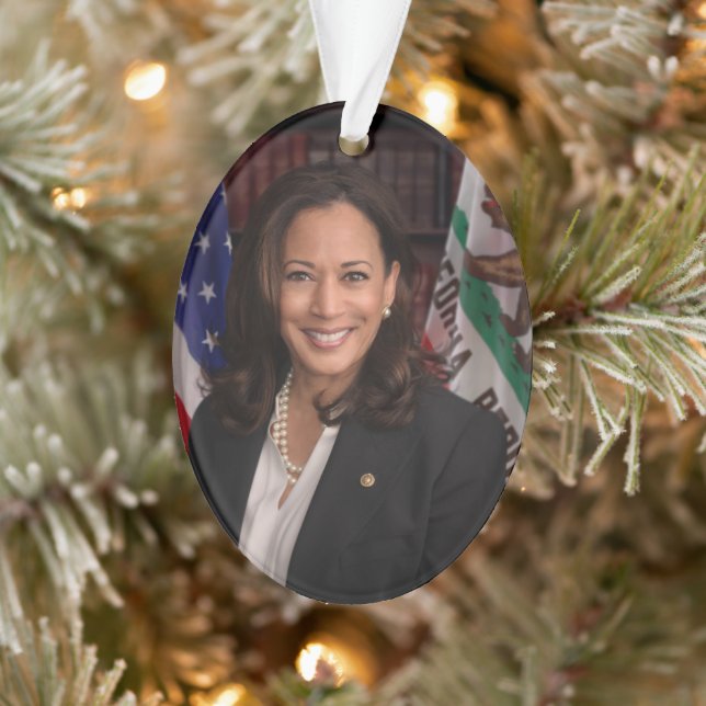 Ornamento Kamala Harris Vice-Presidente dos EUA, Biden 2024 (Árvore)