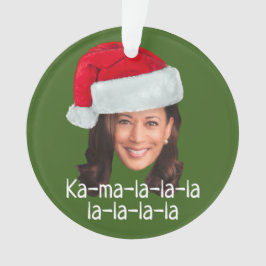 Ornamento Kamala Santa Hat - Biden Walz 2024 feriado engraça