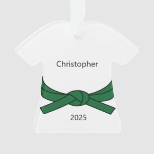 Ornamento Karate Verde Personalizado