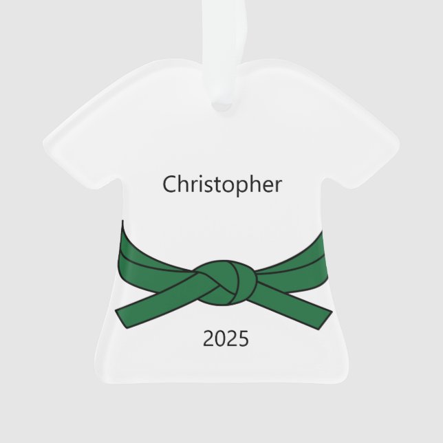 Ornamento Karate Verde Personalizado (Frente)