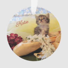 Ornamento Kate personalizada Ballerina Kitten - Acrílico
