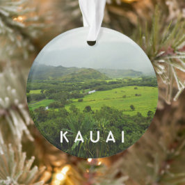 Ornamento Kauai, Havaí Paisagem 2 Fotografia e Texto