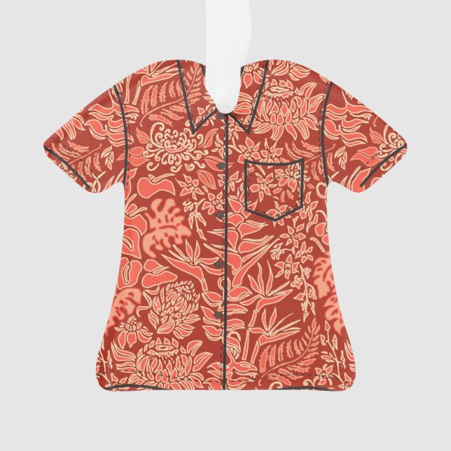 Ornamento Kauai Morning havaiano Protea Floral Camisa Aloha (Frente)