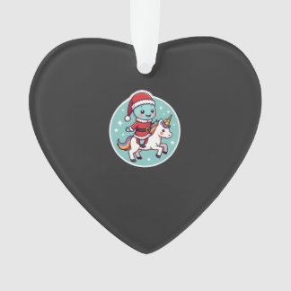 Ornamento Kawaii Axolotl Unicorn Xmas Santa Merry Christmas 