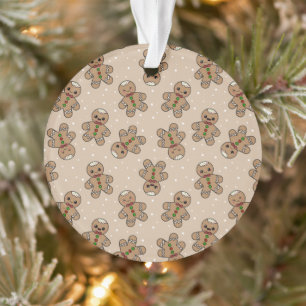 Ornamento Kawaii Gingerbird Man Pattern