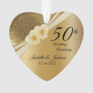 Ornamento Keepsasasaké 50º aniversário 💞 Casamento Dourado