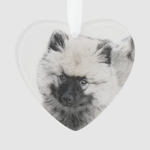 Ornamento Keeshond Puppy Drapy - Arte Cachorro Original Boni