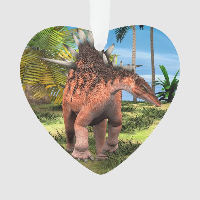 Ornamento Kentrosaurus Dinossauro Selva Arte Pré-Histórica (Frente)