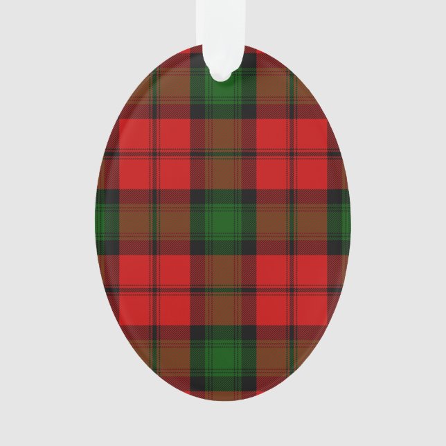 Ornamento Kerr tartan green xadrez vermelha (Frente)