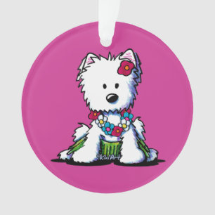 Ornamento KiniArt Hula Girl Westie