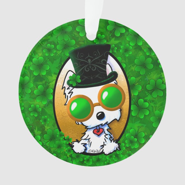 Ornamento KiniArt Lucky Clover Westie (Frente)