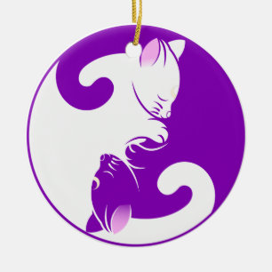 ornamento kitten yin yang