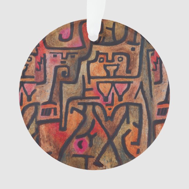 Ornamento Klee Abstrato Forest Expressionista Arte Moderna (Frente)
