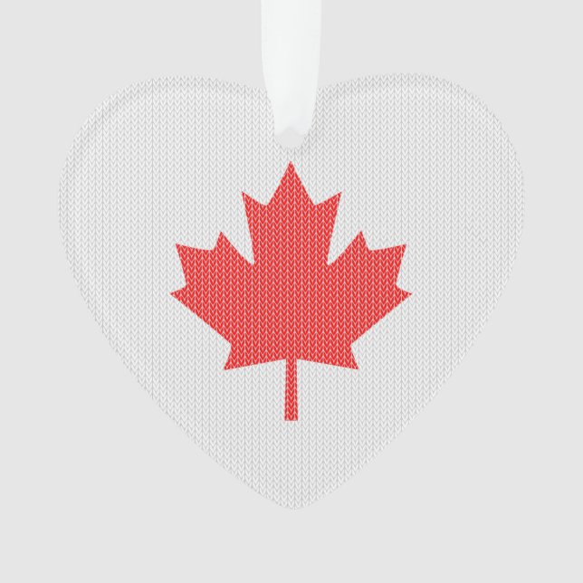 Ornamento Knit Style Maple Leaf Knitting Motif (Frente)