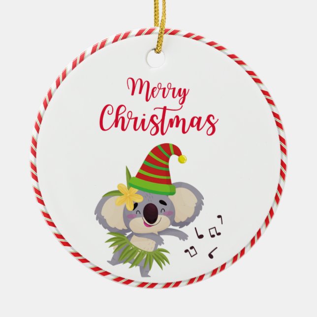 Ornamento Koala, dançante de grana de Natal austra (Frente)