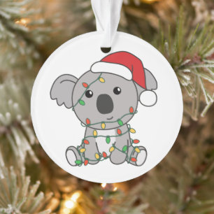 Ornamento Koala Natal Animais de inverno Koalas