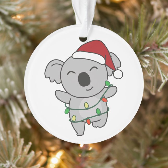 Ornamento Koala Natal Animais de inverno Koalas (Árvore)