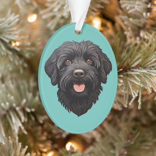 Ornamento Labradoodle Black Dog (Árvore)