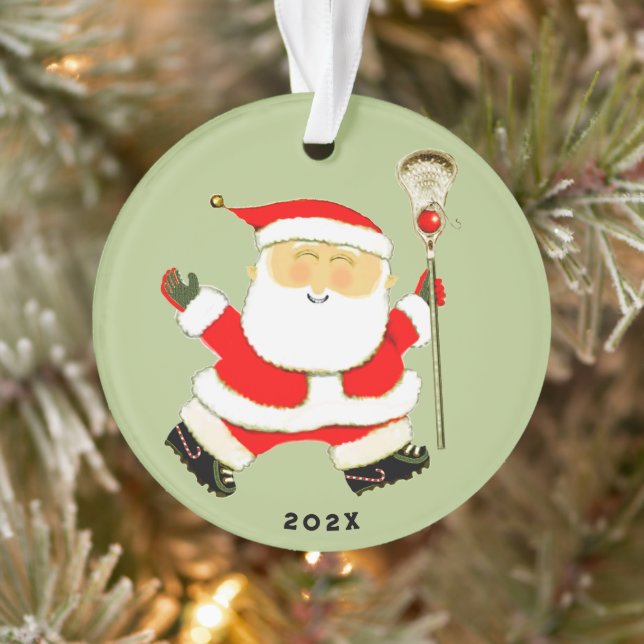 Ornamento Lacrosse Divertido Natal 2026 (Árvore)