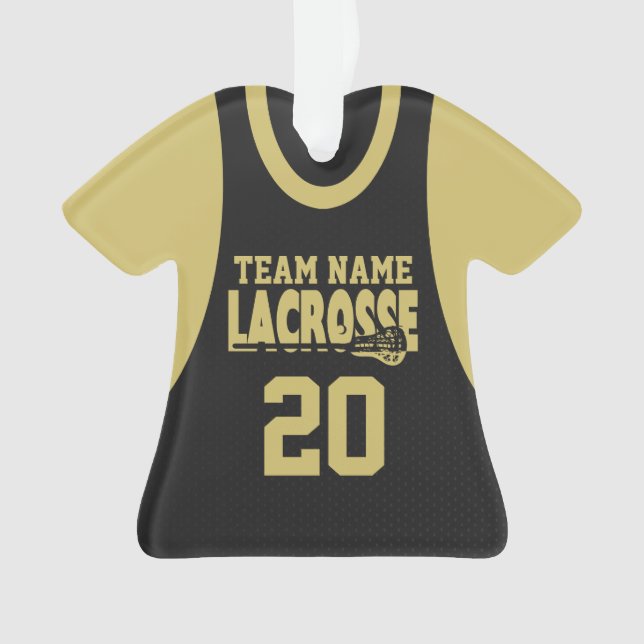 Ornamento Lacrosse Sports Jersey Black (Frente)