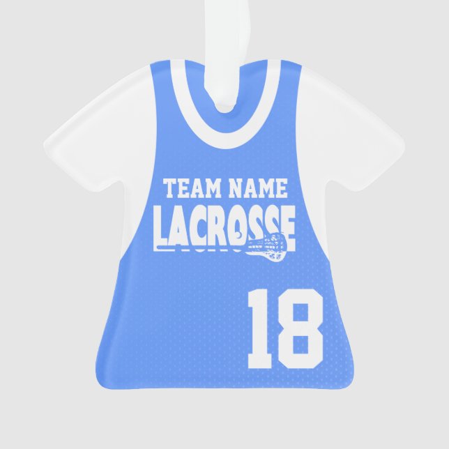 Ornamento Lacrosse Sports Jersey com foto (Frente)