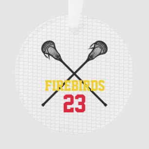 Ornamento Lacrosse Sticks Net Team Name Player Number Foto