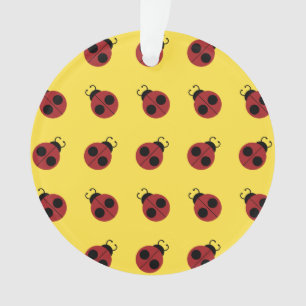 Ornamento Ladybug 60s retro legal vermelho
