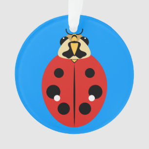 Ornamento Ladybug Beetle Red
