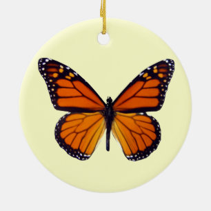 Ornamento Laranja Borboleta Redonda