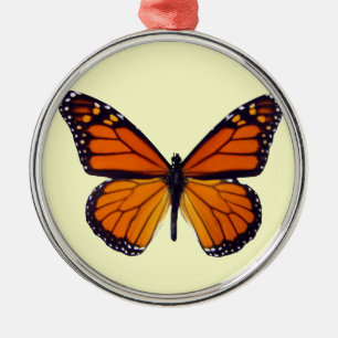 Ornamento Laranja Borboleta Redonda