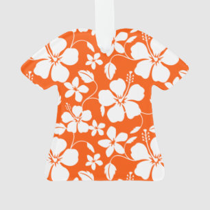 ORNAMENTO LARANJA HAVAIANA HULA (HIBISCUS)