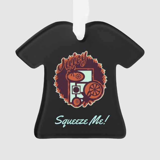 Ornamento Laranja Suculenta "Aperte-Me! (Frente)