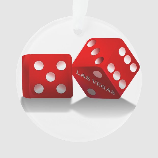 Ornamento Las Vegas Red Dice (Frente)