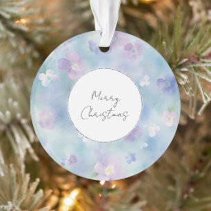 Ornamento Lavanda branca e roxa bonito Natal Floral