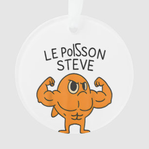 Ornamento Le Poisson Steve Funny Muscular Fish Cartoon