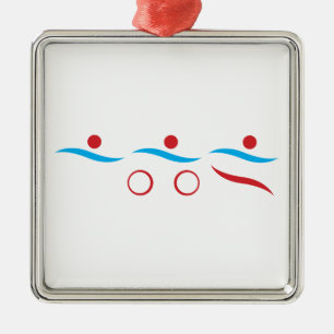 Ornamento legal do logotipo Triathlon moderno