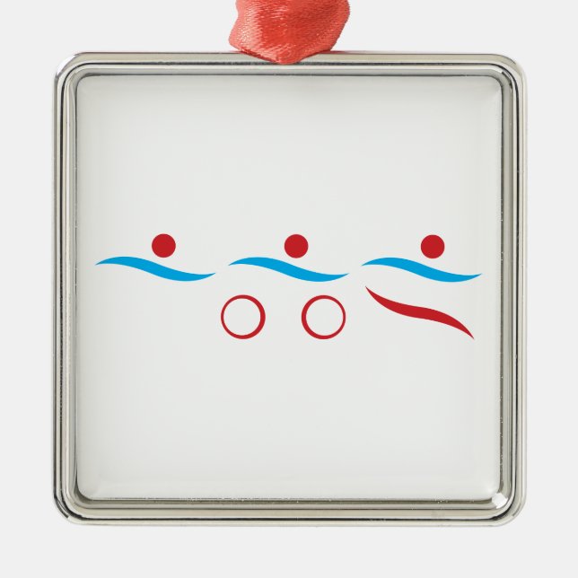 Ornamento legal do logotipo Triathlon moderno (Frente)