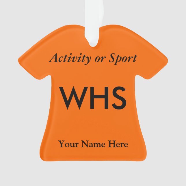 Ornamento Lembrança da letra de time do colégio da faculdade (Frente)