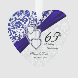 Ornamento Lembrança de Aniversário de Casamento de Safira de