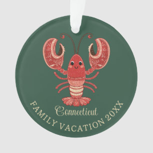 Ornamento Lembrança de Férias em Família em Connecticut - La