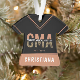 Ornamento Leopardo Assistente Médico Certificado CMA Persona