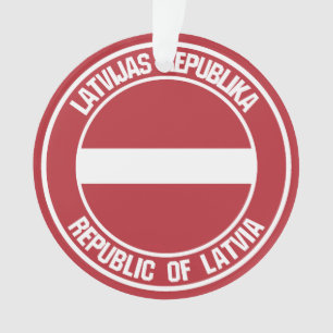 Ornamento Letônia Round Emblem