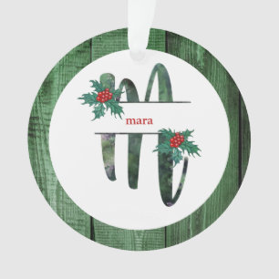 Ornamento *~* Letra M FÓTULOS DE Natal Russos AP44