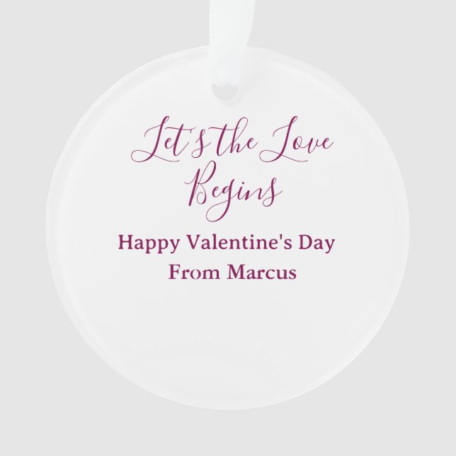 Ornamento lets the fun begins happy new year name year simpl (Frente)