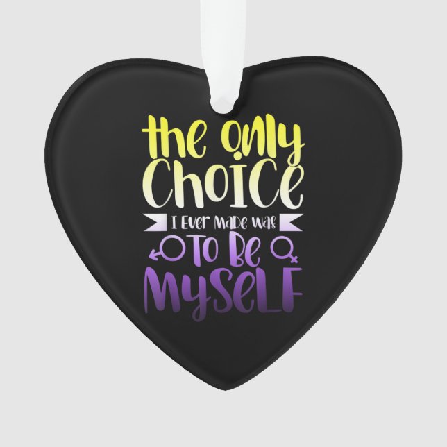 Ornamento LGBTQ Queer Nonbinary  Androgynous Non Binary (Frente)