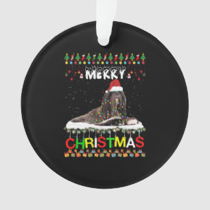 Ornamento Lhasa Apso Árvore de Natal Light Pajama Xmas Dog
