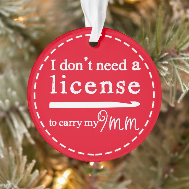 Ornamento Licença de Gancho Crochet {Dark} Artesanatos (Árvore)