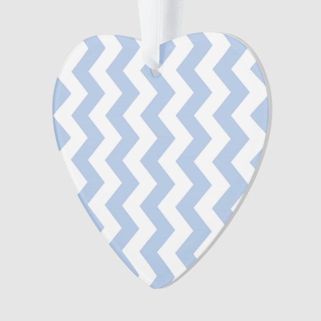 Ornamento Light Blue and White Zigzag (Frente)
