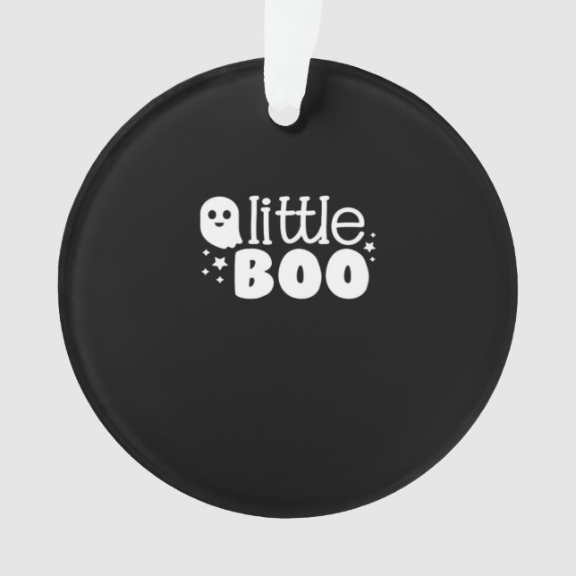 Ornamento Lil Boo Halloween Estilo Vintage (Frente)